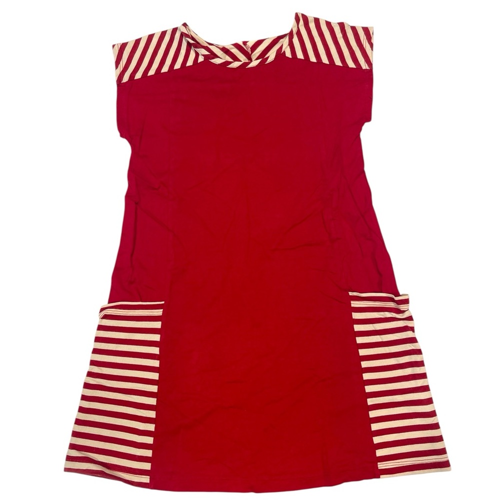 Hanna Andersson Red and Cream Striped Dress